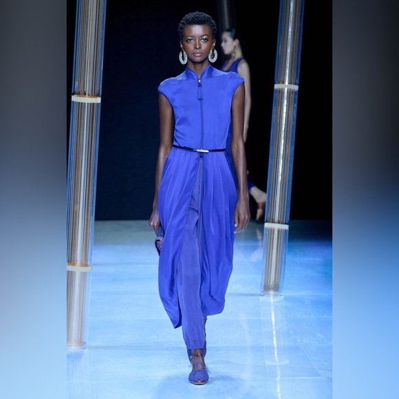 Giorgio Armani Blue Washed Silk Set – SS23 Collection - Size IT 38 / US 2 / XS - Picture 13 of 14